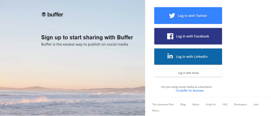 Buffer Home Page